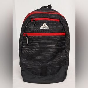 EUC Adidas Foundation 15.4" Laptop Backpack Black Red Gray